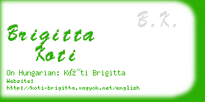 brigitta koti business card